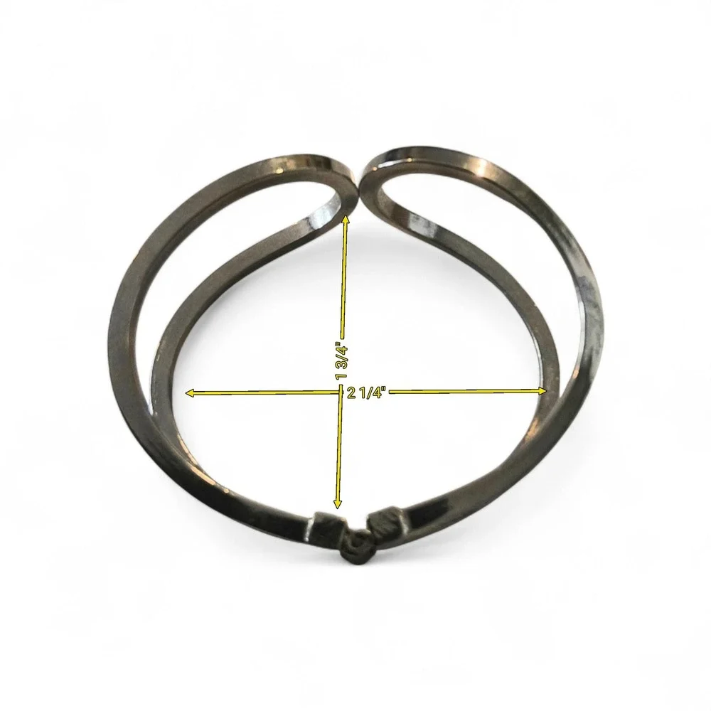 Modern Sculptural Hinged Cuff Bracelet Minimalist Silver - Picture 5 of 8